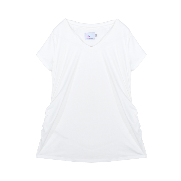 Blusa unicolor blanca talla M/L