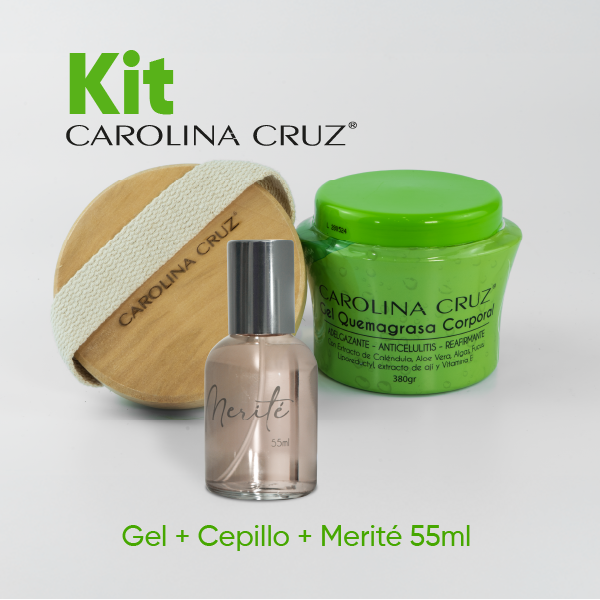 Kit Carolina Cruz: Gel + Cepillo + Merité 55ml