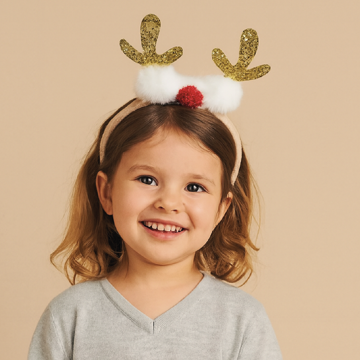 Balaca navideña multicolor TZL Reno blanco